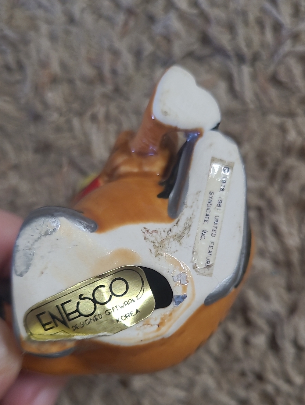 Vintage Enesco Garfield (the Cat Cartoon Character) Hockey Player Figurine 1981 - Picture 2 of 4